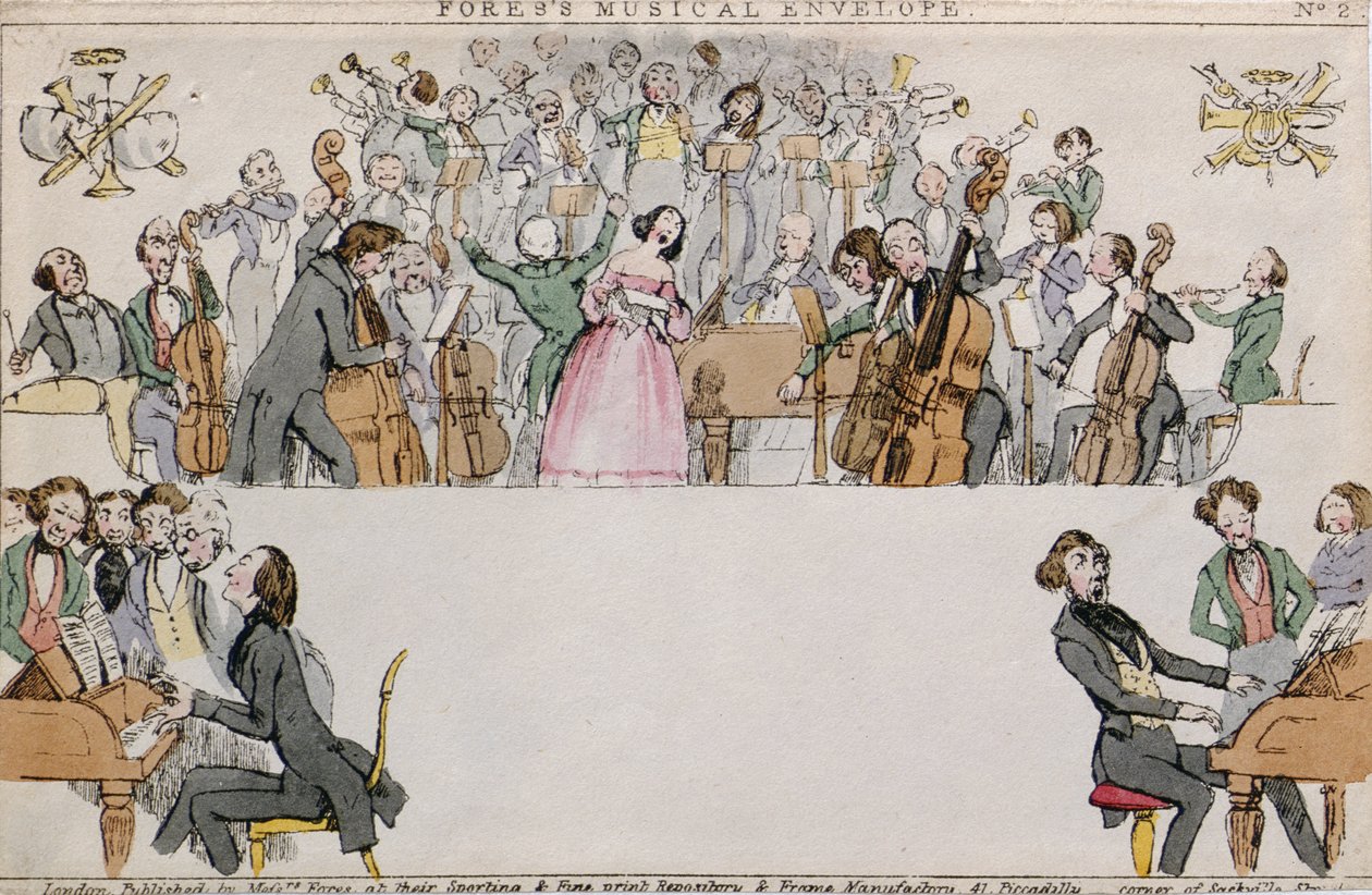 Foress Musical Envelope, hospoda. od pánů Fores, kolem roku 1840 od English School
