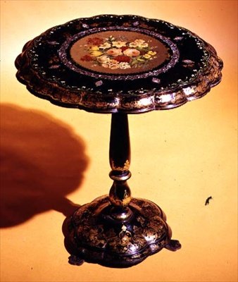 Herní stůl, c.1860 (papiermache) od English School