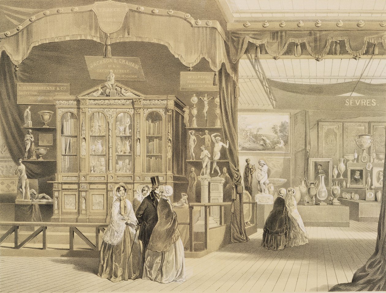 Velká výstava, 1851, Francie (Sevres Court), z Dickinsonových komplexních obrázků od English School