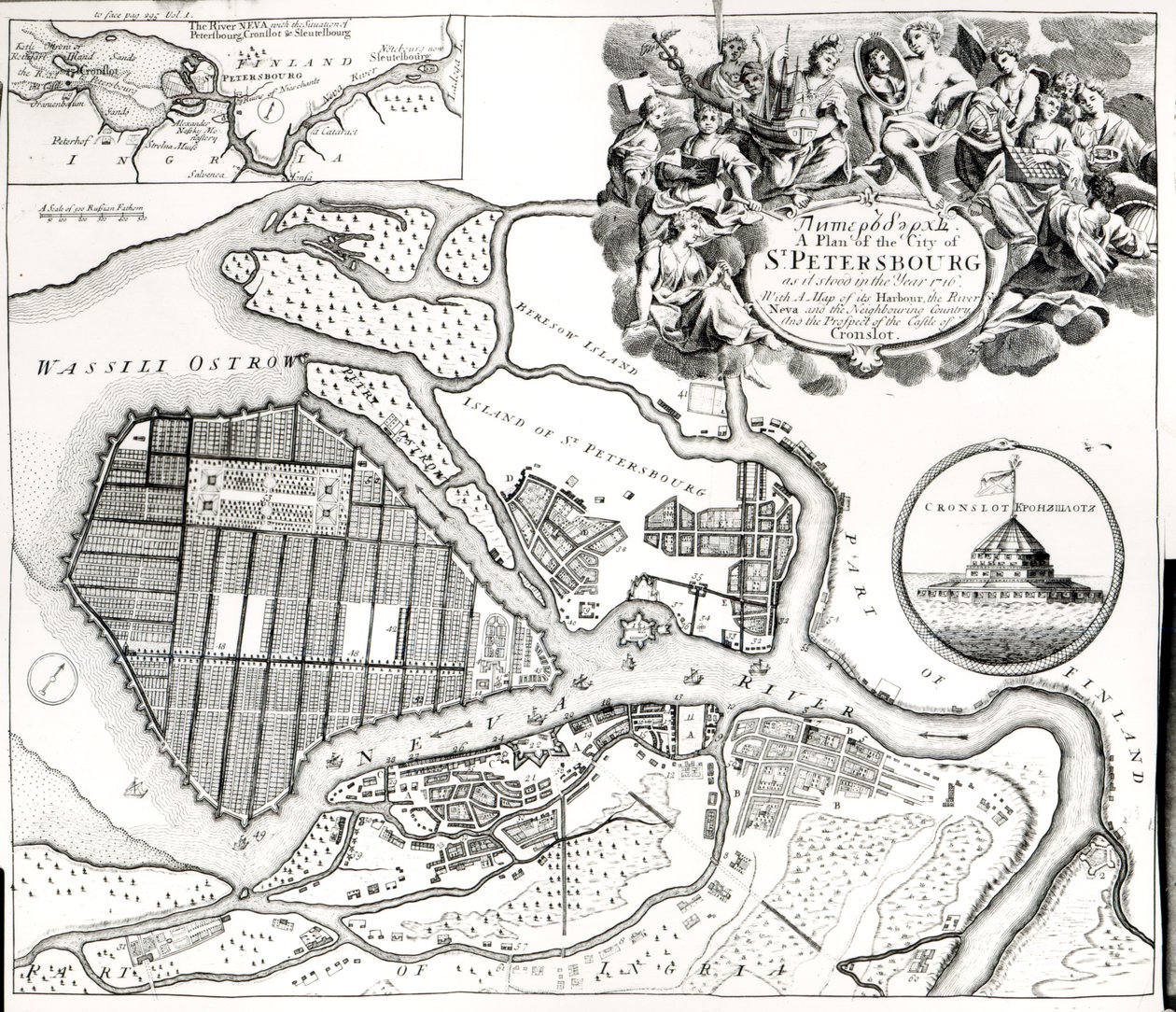 Mapa Petrohradu od English School