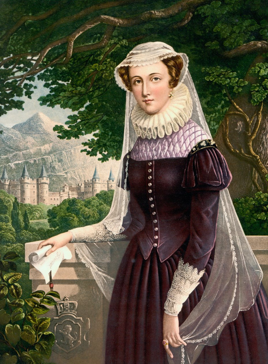 Mary Queen of Scots, po tisku z 19. století od English School
