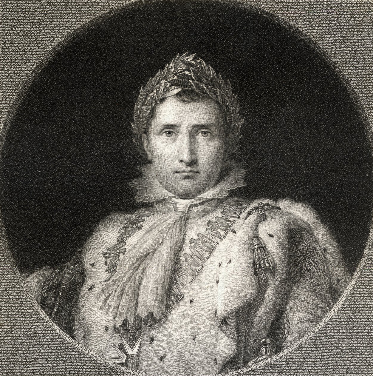 Napoleon Bonaparte (1769-1821) (francouzský císař) z „Galerie portrétů“, vydané v roce 1833 od English School