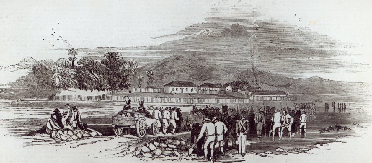 Ostrov Norfolk, z „The Illustrated London News“, 12. června 1847 od English School