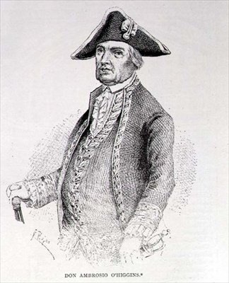 Portrét Ambrosia OHigginse, markýz z Osorna (asi 1720-1801) od English School