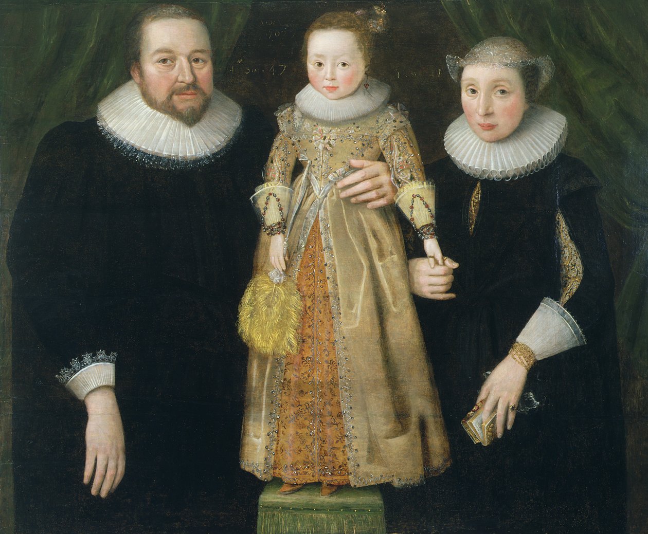 Portrét rodiny, 1627 (panel) od English School