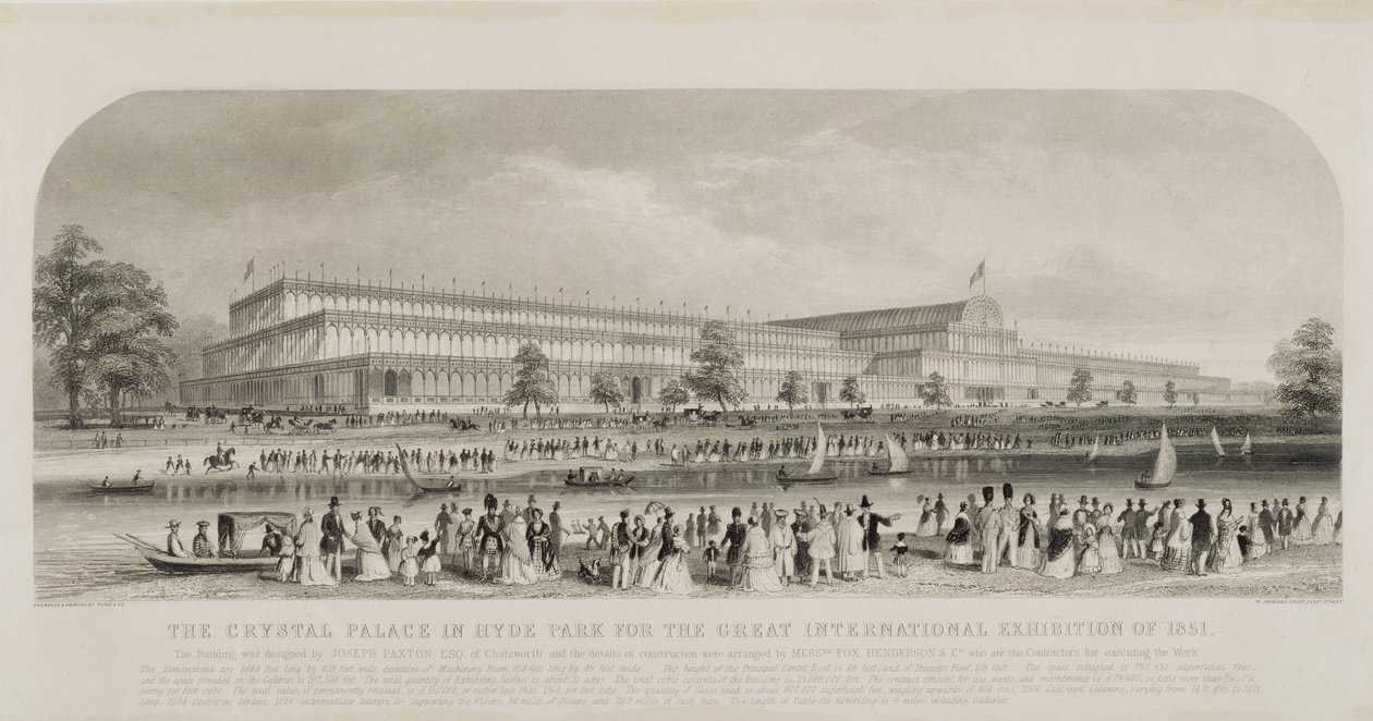 Křišťálový palác v Hyde Parku pro Velkou mezinárodní výstavu 1851, hospoda. od Read and Co. od English School
