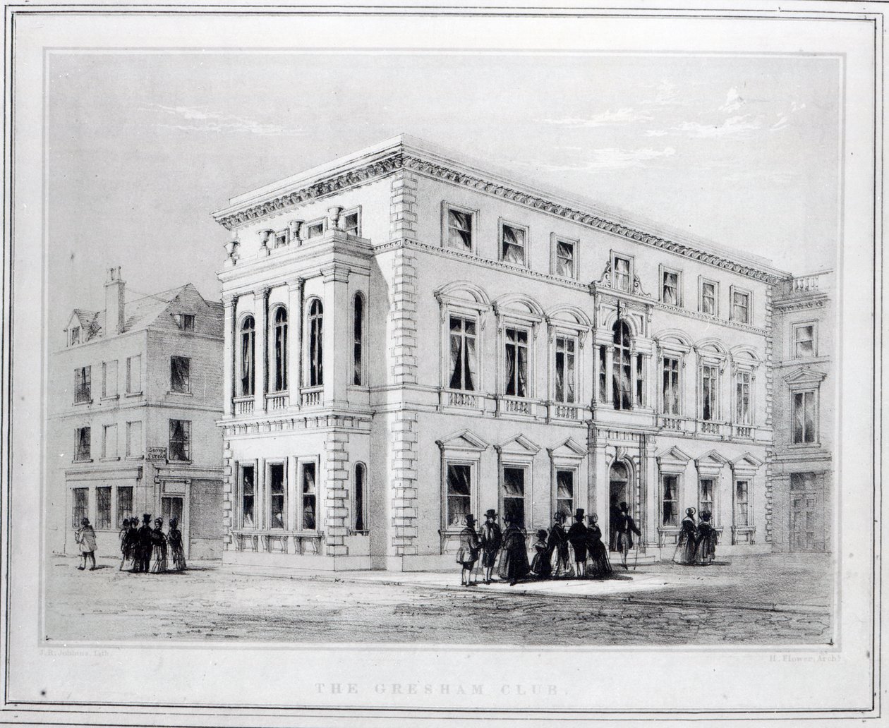 The Gresham Club, vyryl J.R Jobbins, c.1845-50 od English School