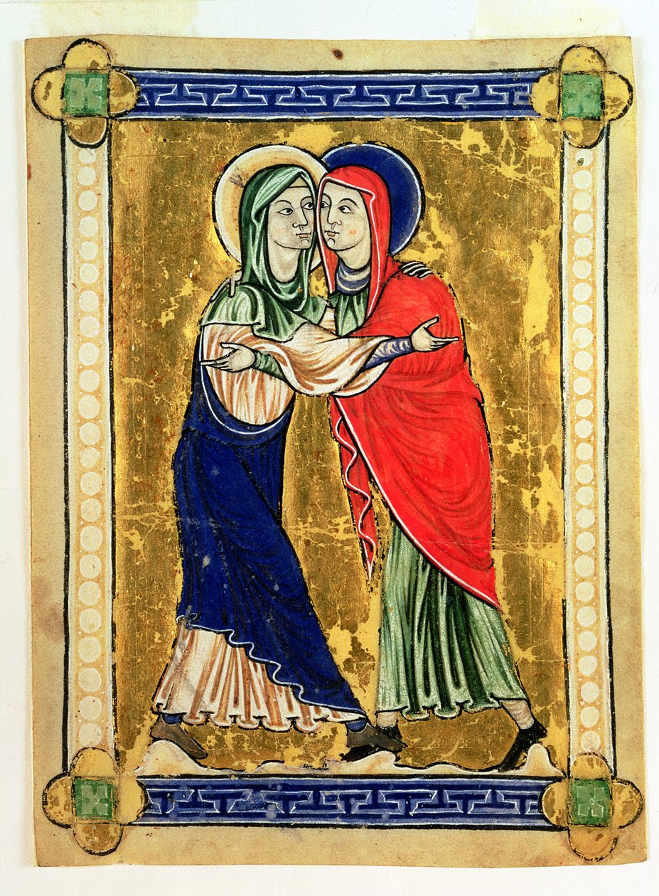 The Visitation, 1200 (akvarel na pergamenu) od English School