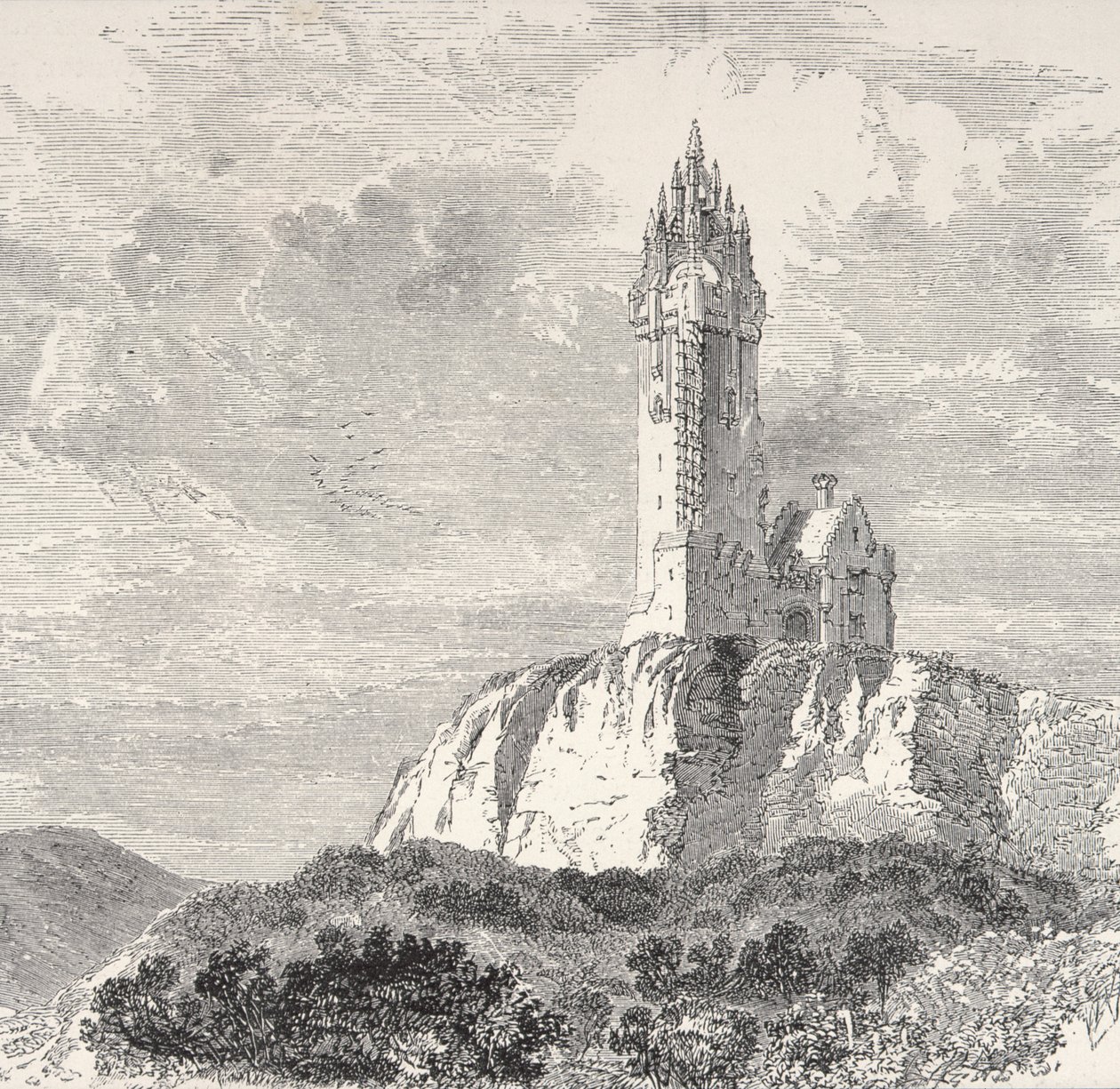 Wallaceův památník, Stirling, kolem roku 1880, z 