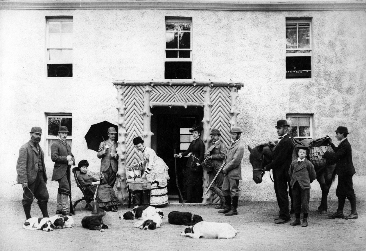 A Country House Shooting Party, c.1890 od English Photographer
