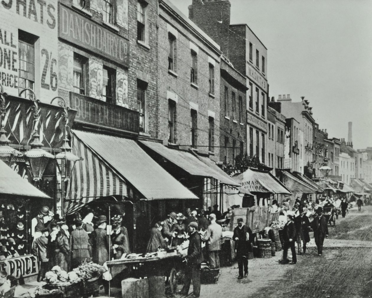 Lower Marsh: Pohled na východ, 1896 od English Photographer