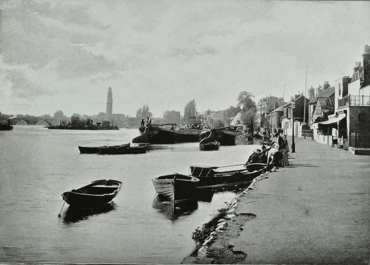 Strand-on-the-Green, Hounslow: celkový pohled, 1895 od English Photographer