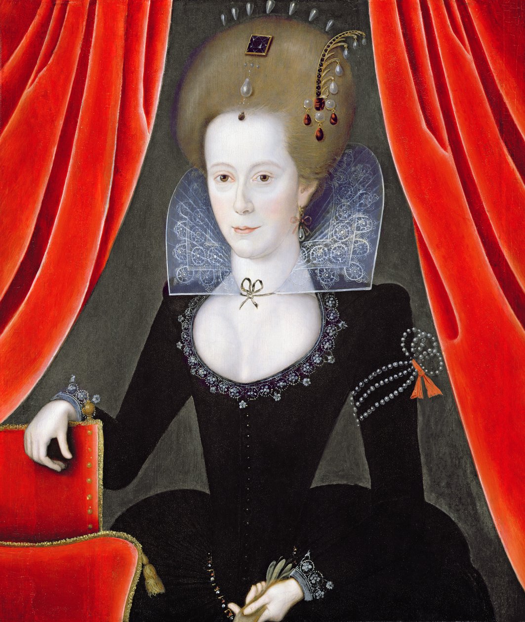 Neznámá dáma, kolem roku 1610 od English School