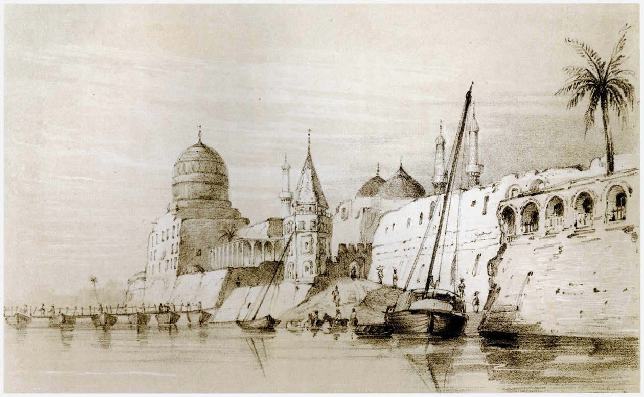 Bagdád, kolem 1834-37 (kresba) od English School