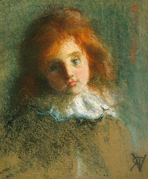 Barbara (pastel na papíře) od English School