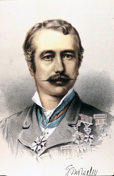 Generál Sir Garnet Wolseley (barevné lito) od English School