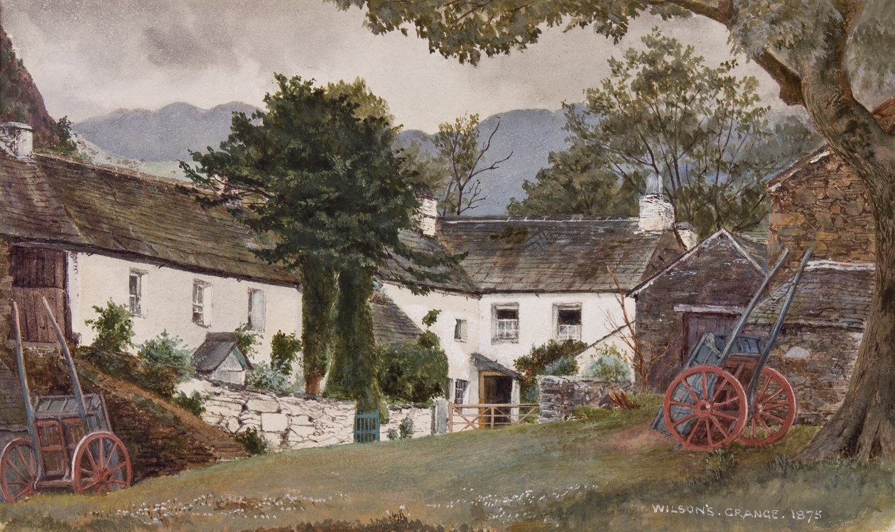 Grange over Sands: ?Wilson?s? Farma, Lindale, 1875 od English School