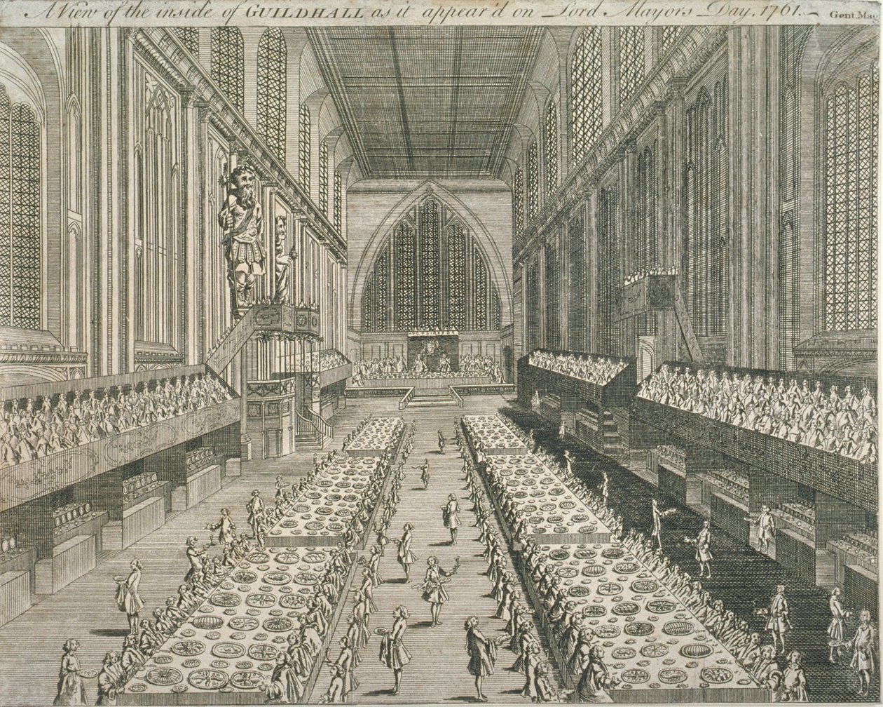 Guildhall, Gentlemans Magazine, 1761 od English School