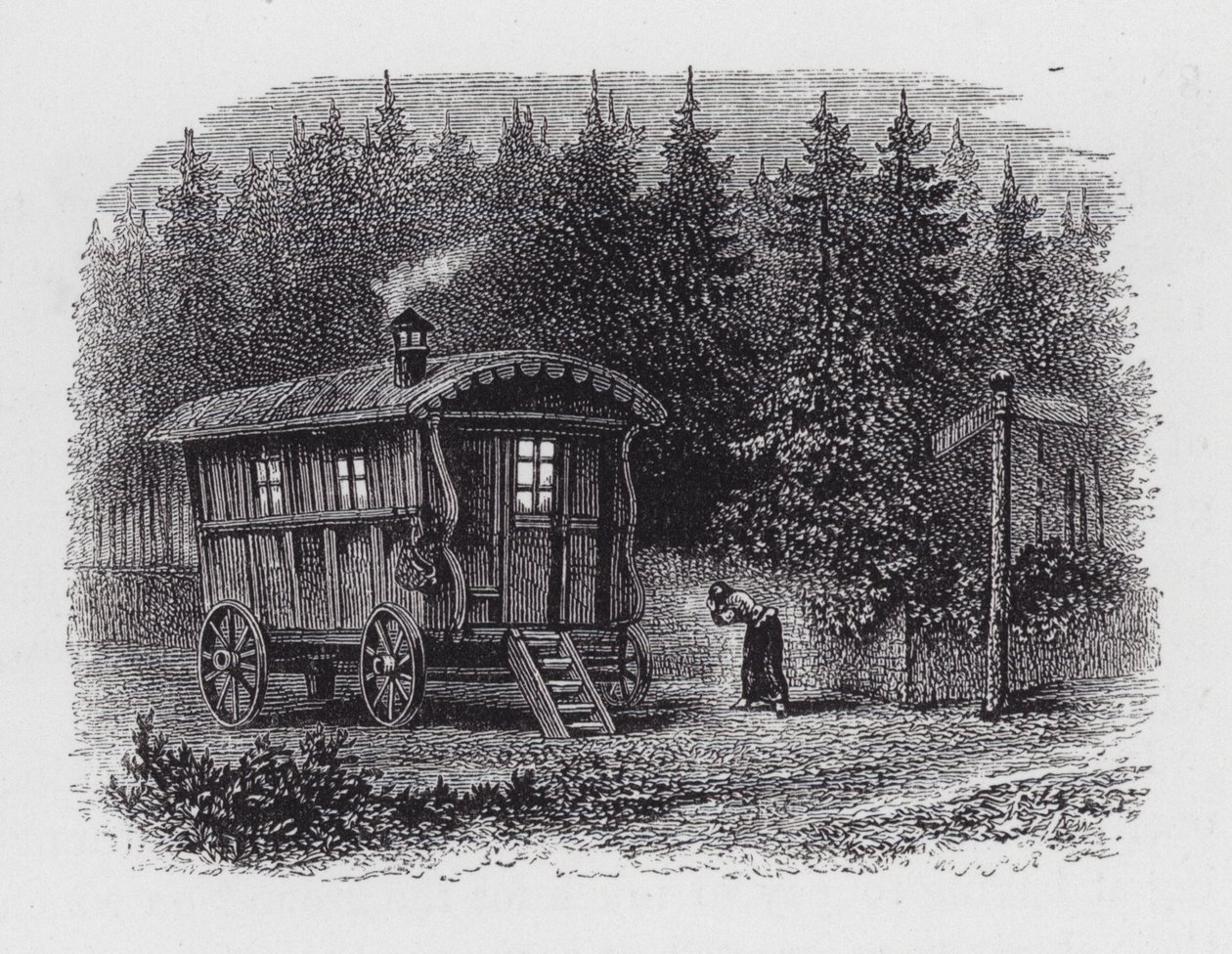 Gypsy Caravan (rytina) od English School