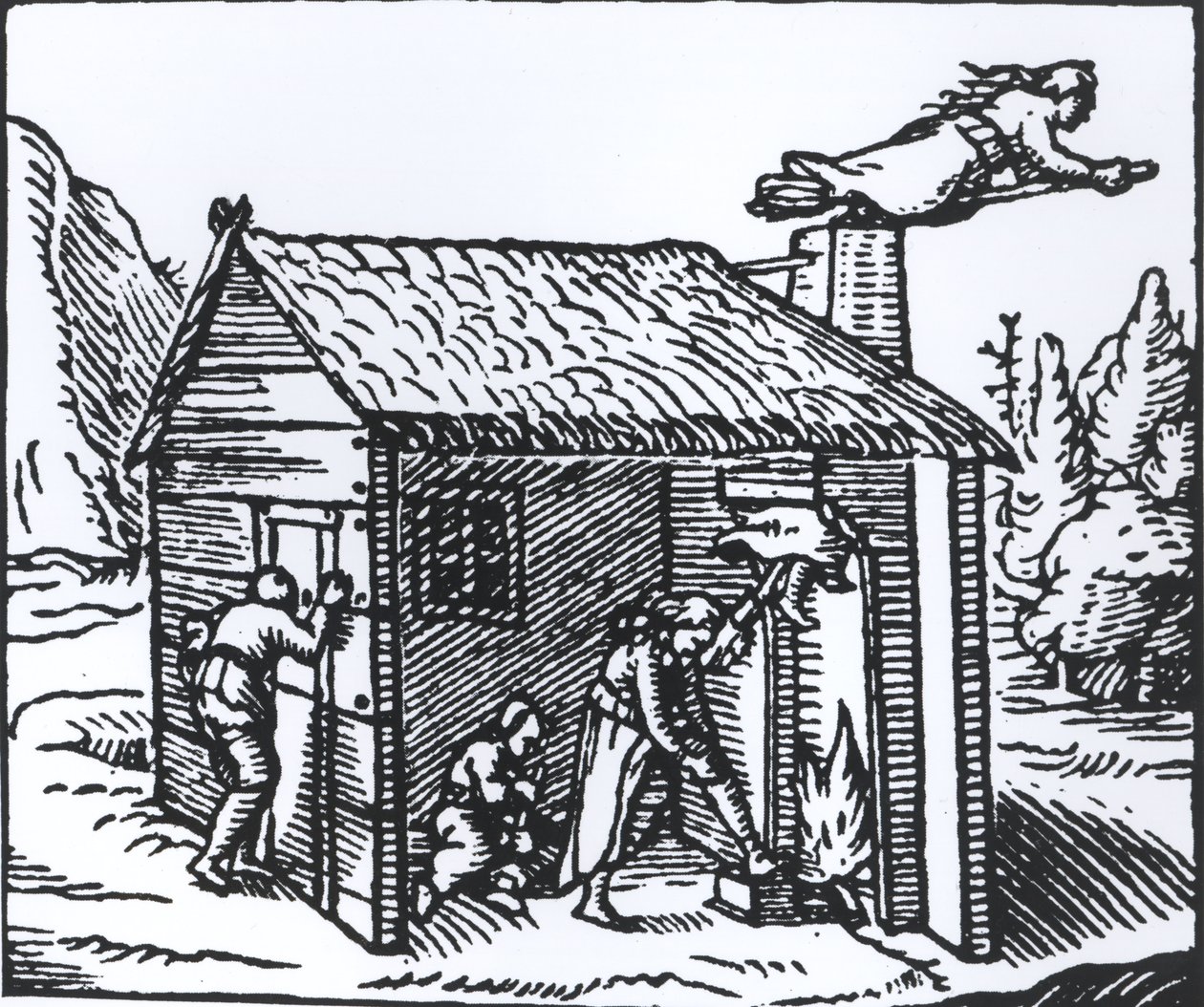 Interiér čarodějnického domu, 1579 od English School