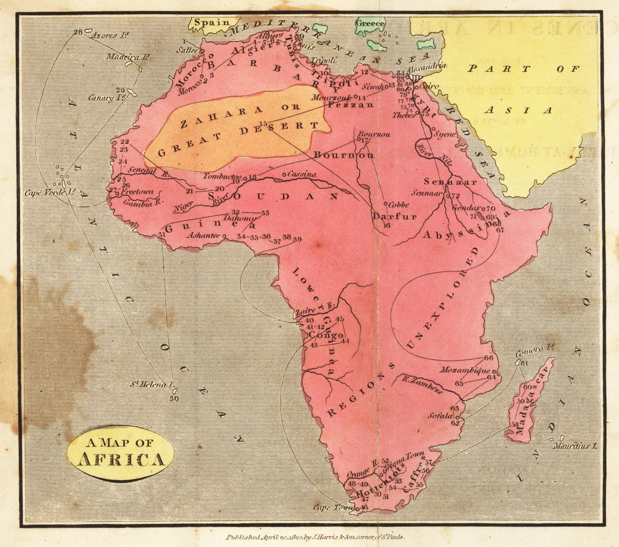 Mapa Afriky od English School