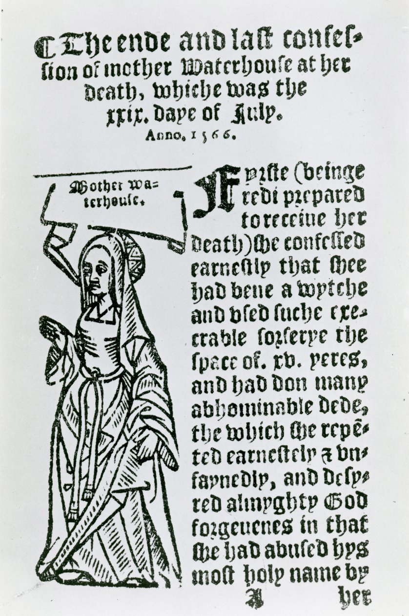 Mother Waterhouse (c.1503-1566), brožura, 1566 od English School