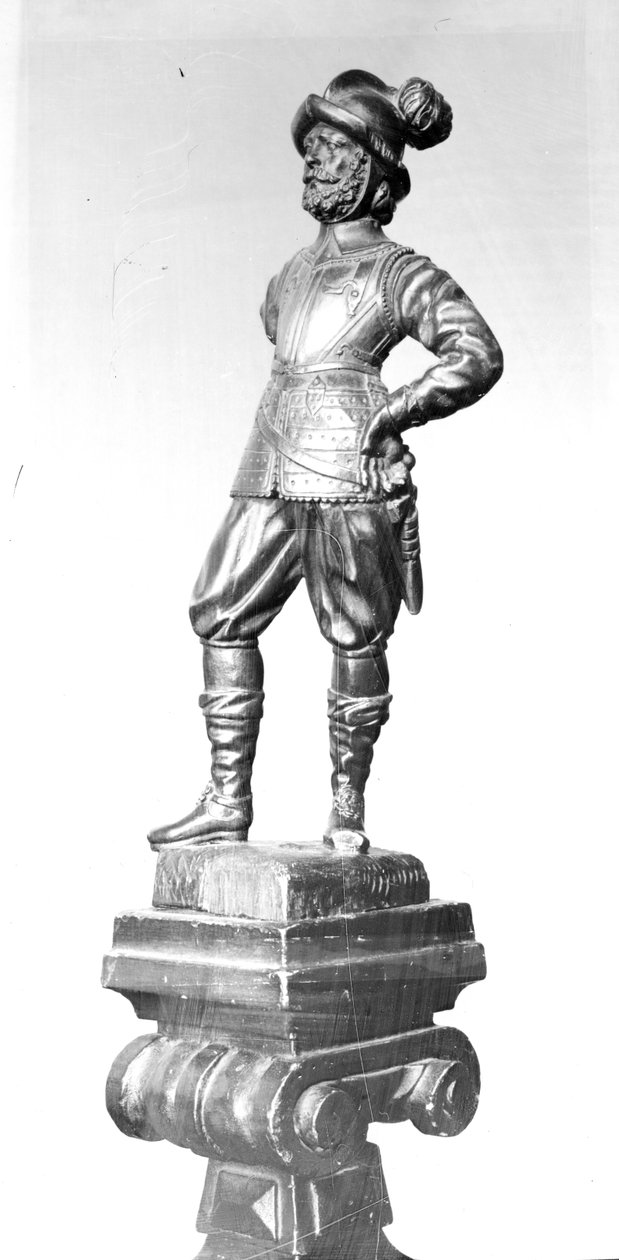 Pikeman, 1638 (vyřezávané dřevo) od English School