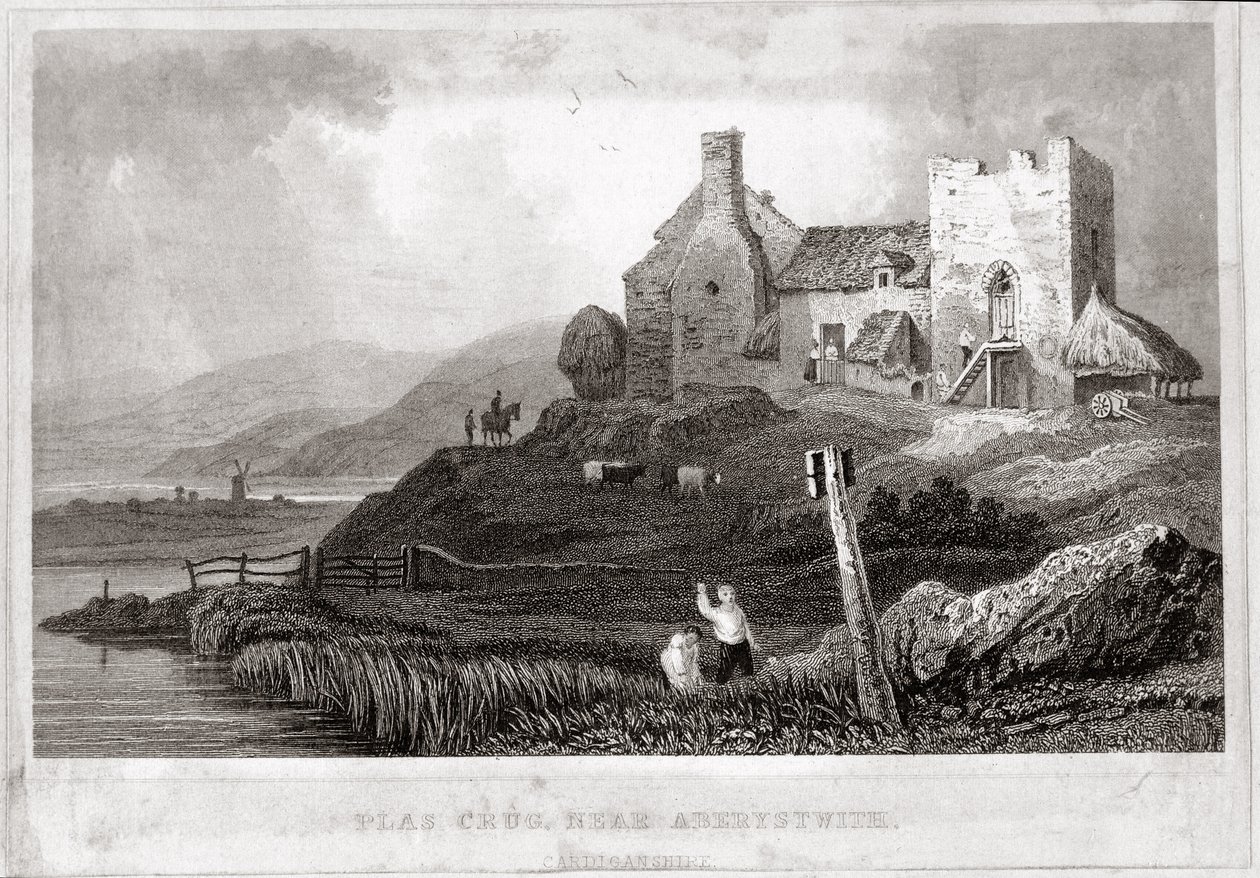 Plas Crug, nedaleko Aberystwythu, Cardiganshire (lept) od English School