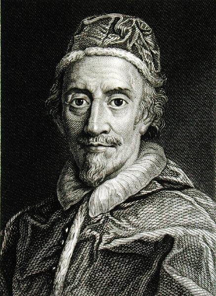 Papež Klement IX (1600-69) (rytina) od English School