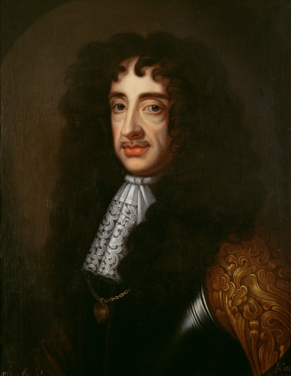 Portrét Karla II. (1630-85) od English School