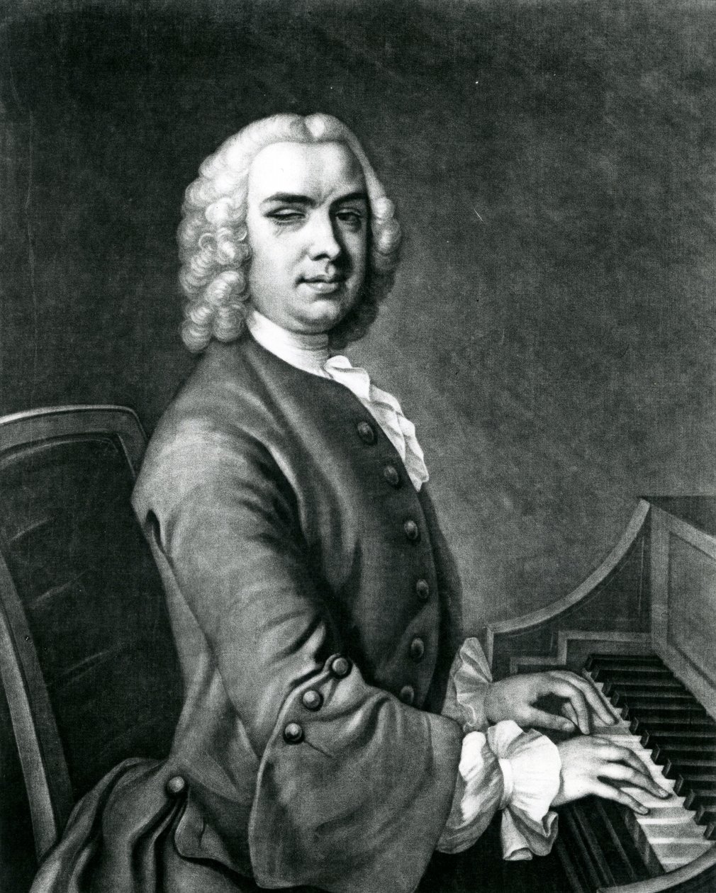 Portrét Johna Stanleyho (1712-86) (rytina) od English School