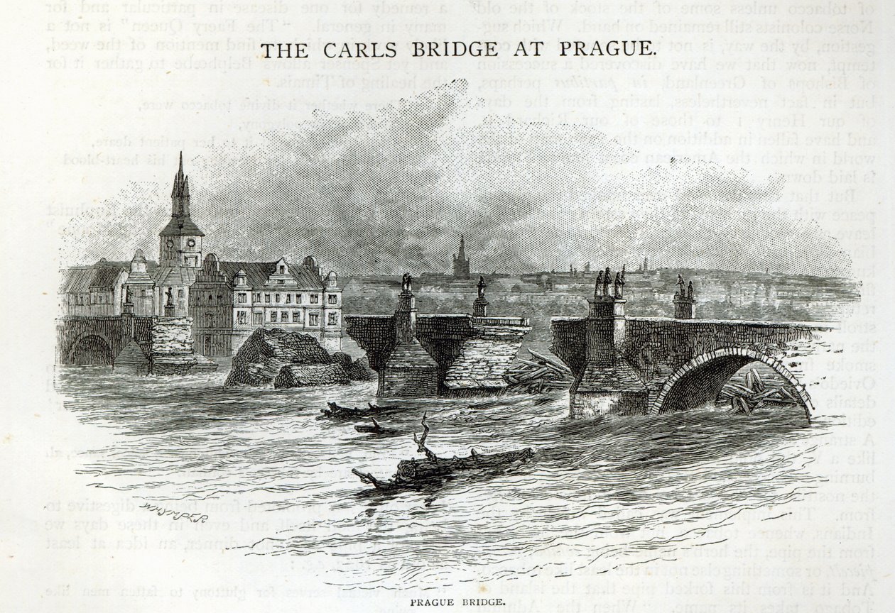 Pražský most, z „Hodiny volného času“, 1891 od English School