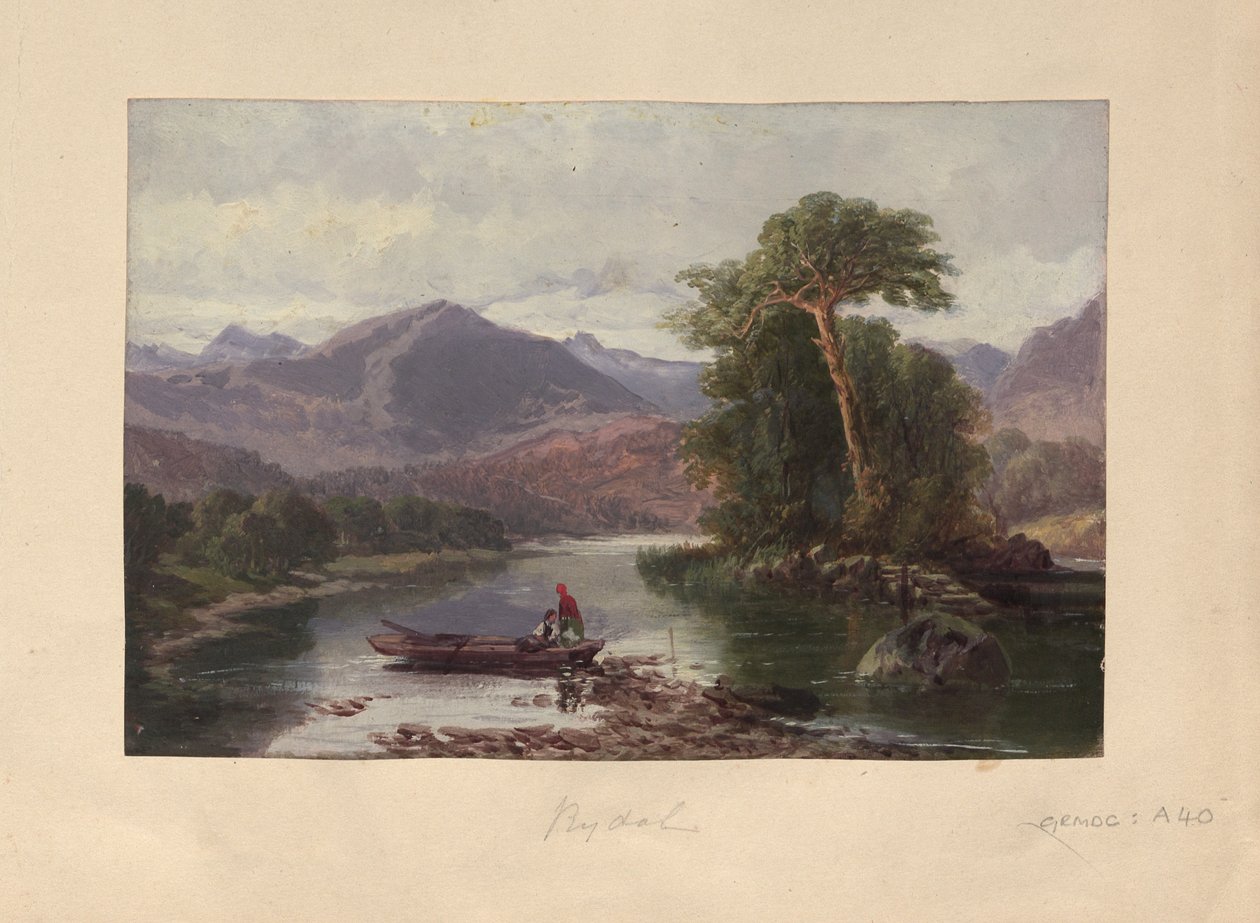 Rydal Water (olej na papíře) od English School