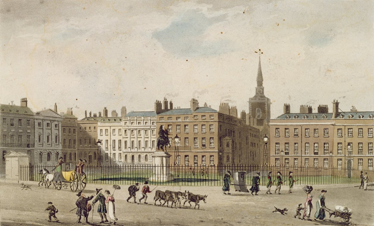 Jakubské náměstí, 1812 (barevná akvatinta) od English School