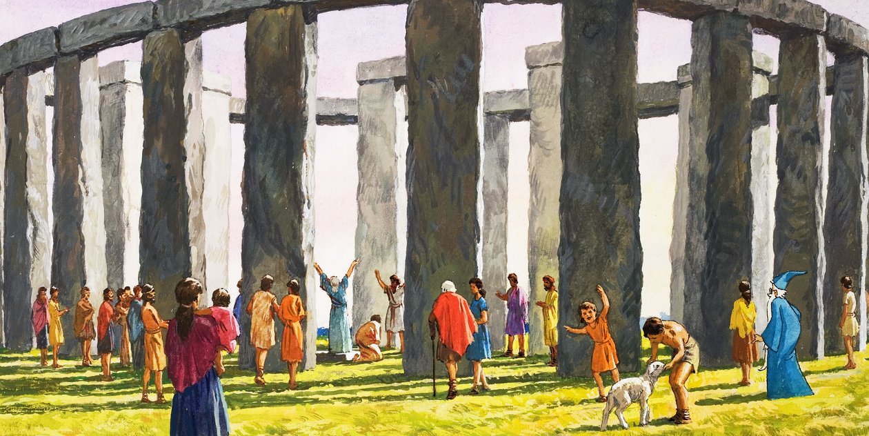 Stonehenge (kvaš na papíře) od English School