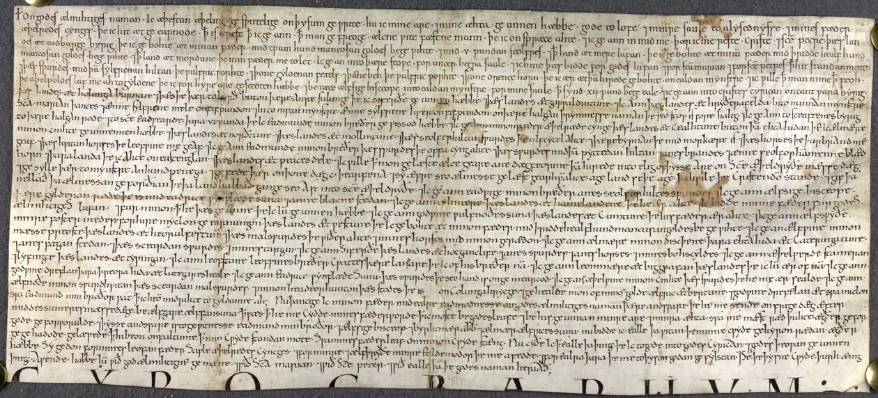 Stowe Charter 37, Will of Ætheling Æthelstan od English School