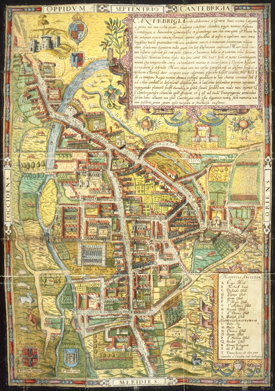 Mapa ulic Cambridge od English School