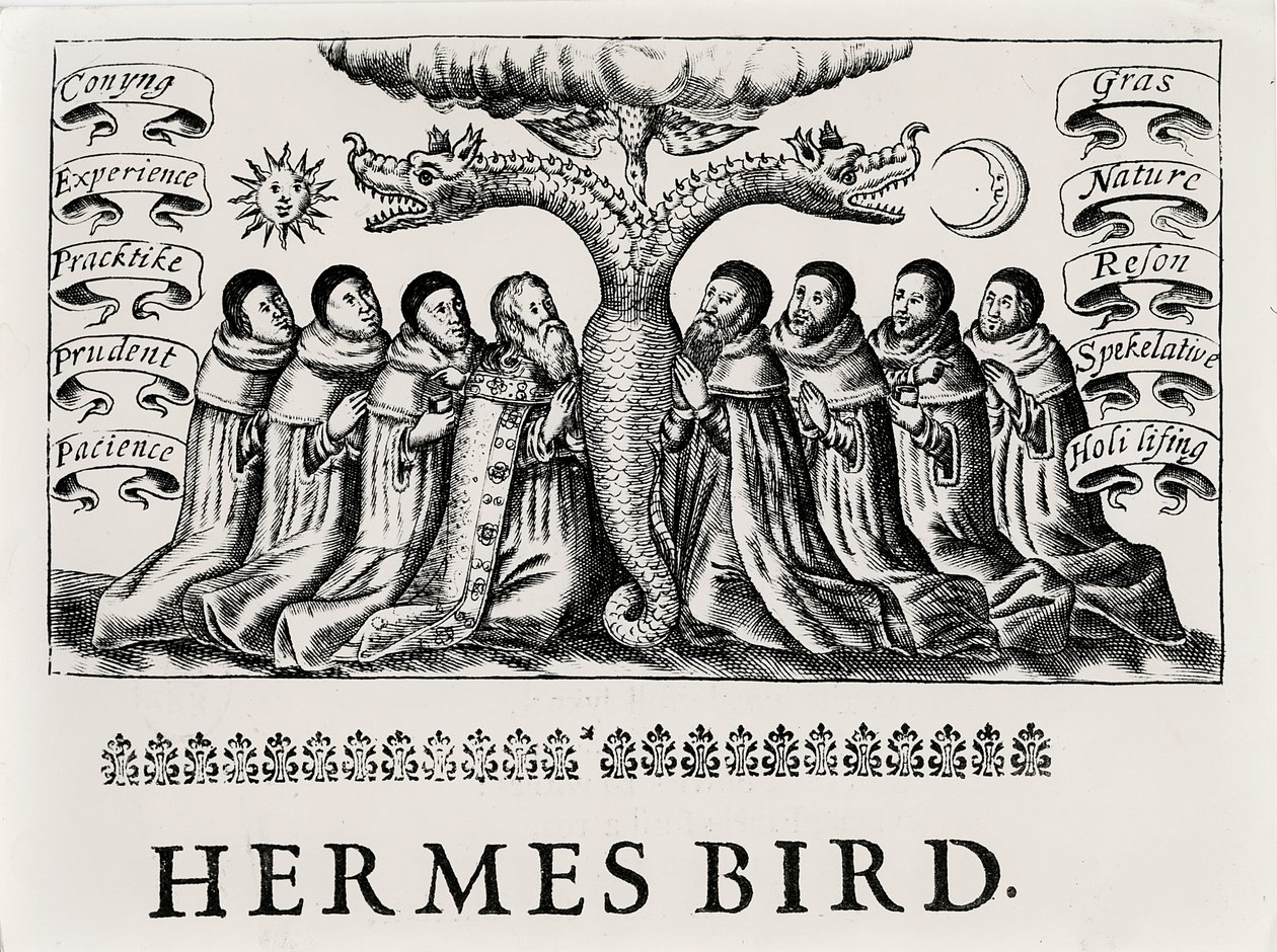 The Hermes Bird, z Theatrum Chemicum, 1652 od English School