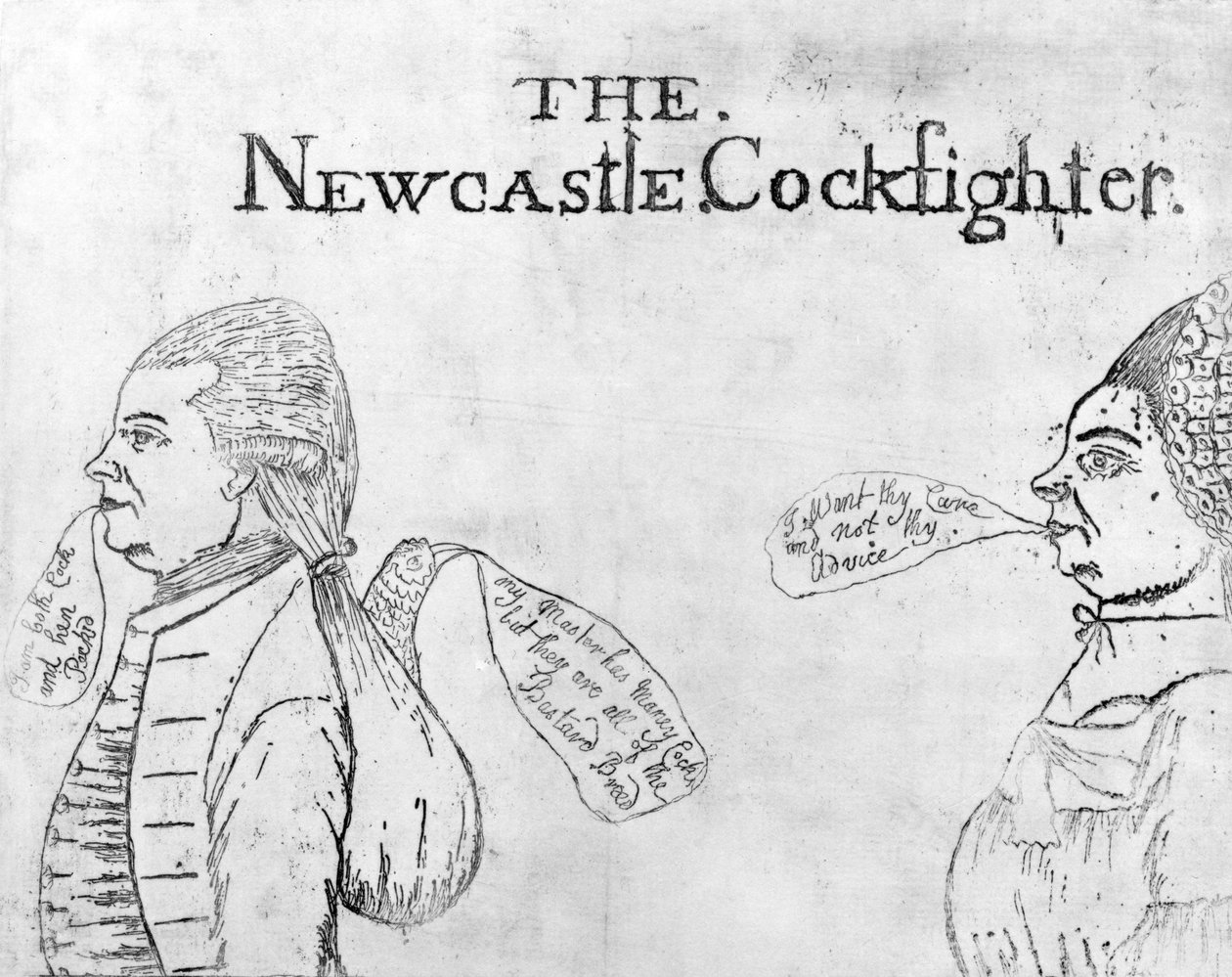 The Newcastle Cockfighter, cca 1750 od English School