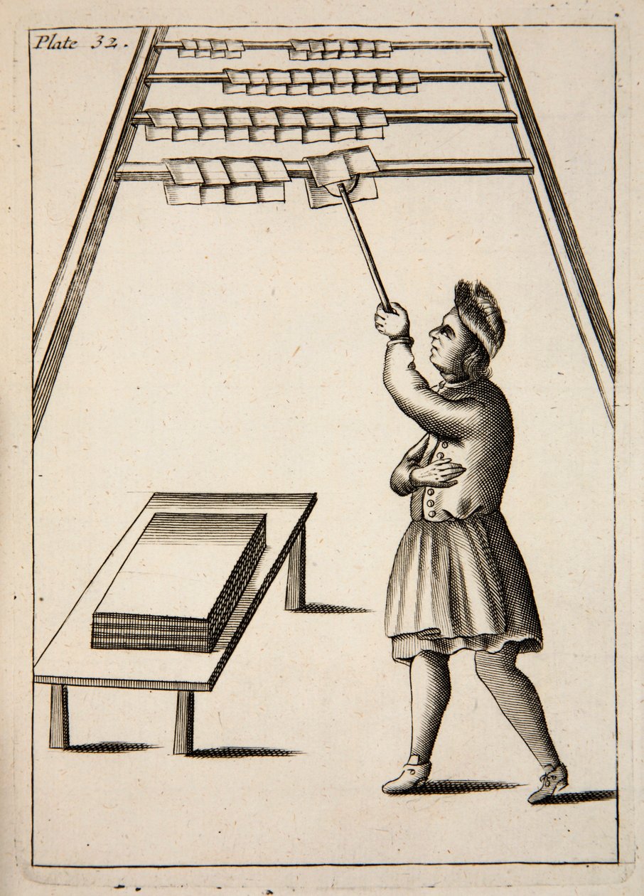 The Pressman Hanging Paper, pub. 1683 rytina. od English School