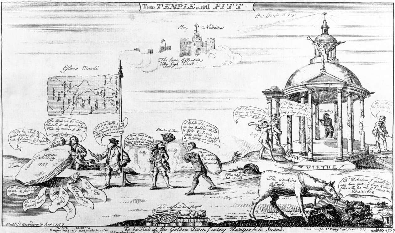 Chrám a Pitt, 1757 od English School