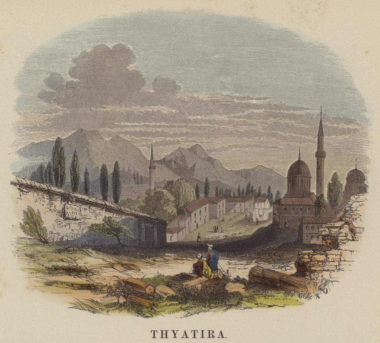 Thyatira (barevná rytina) od English School