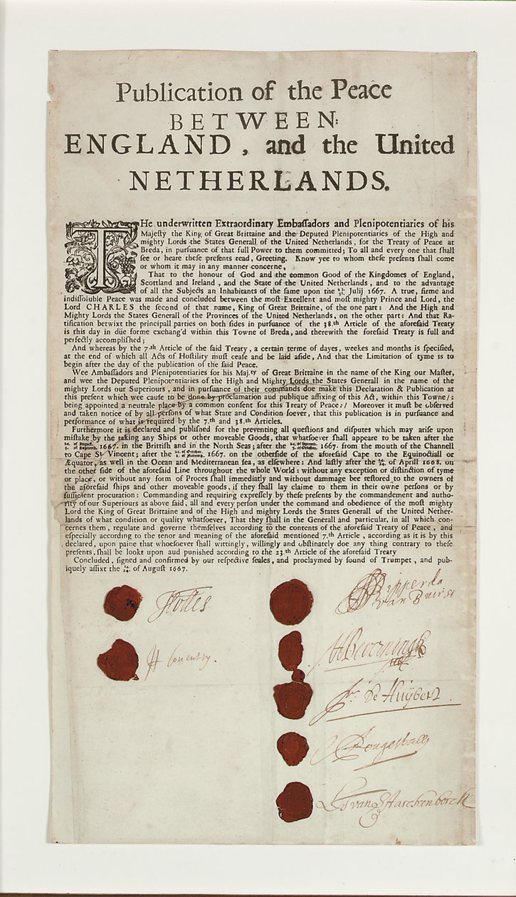 Bredská smlouva, 1667 od English School