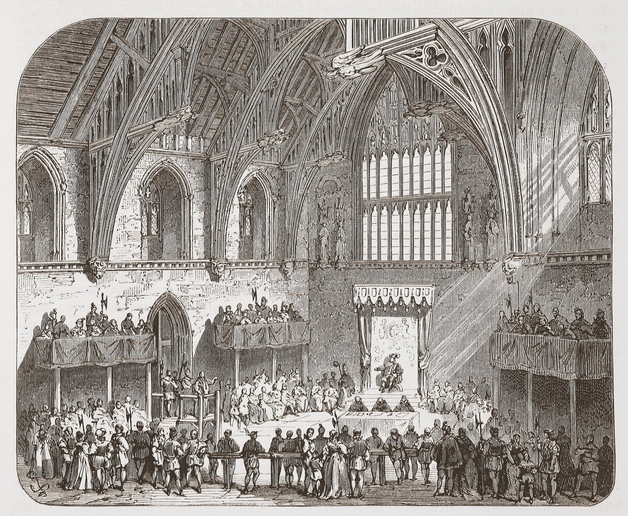 Proces s Lambertem ve Westminster Hall od English School