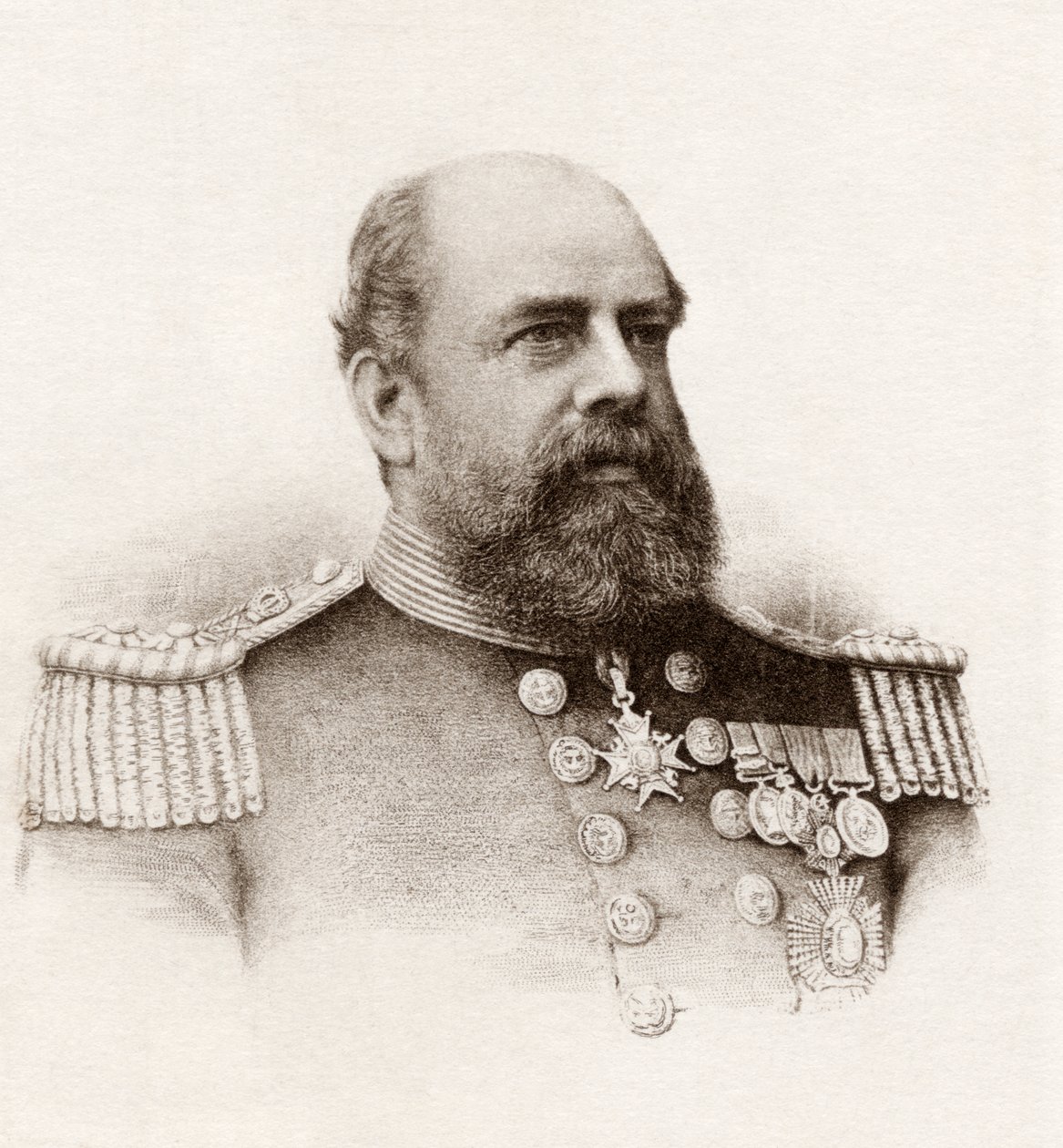 Viceadmirál Sir George Tryon (litho) od English School