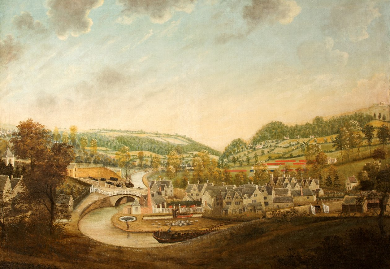 Wallbridge, Gloucestershire, kolem roku 1790 od English School