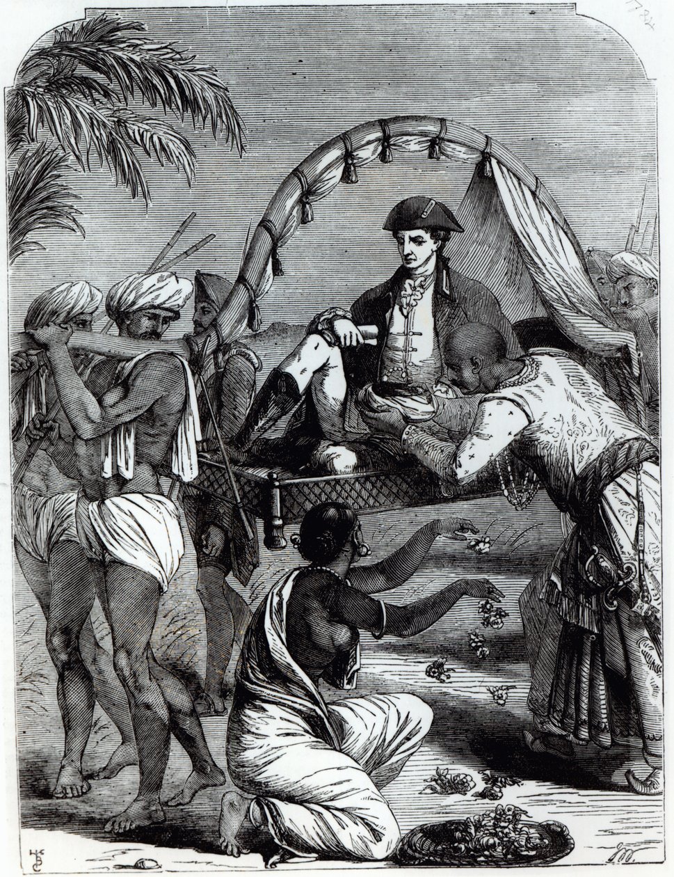 Warren Hastings (1732-1818) v Indii v roce 1784 od English School