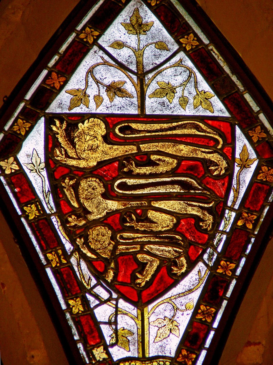 Okno Ew zobrazující paže - Edward II od English School