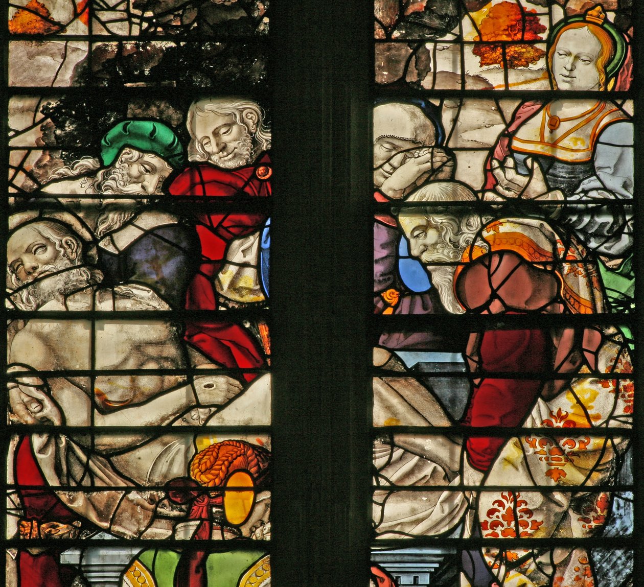 Okno w15 zobrazující Entombment od English School