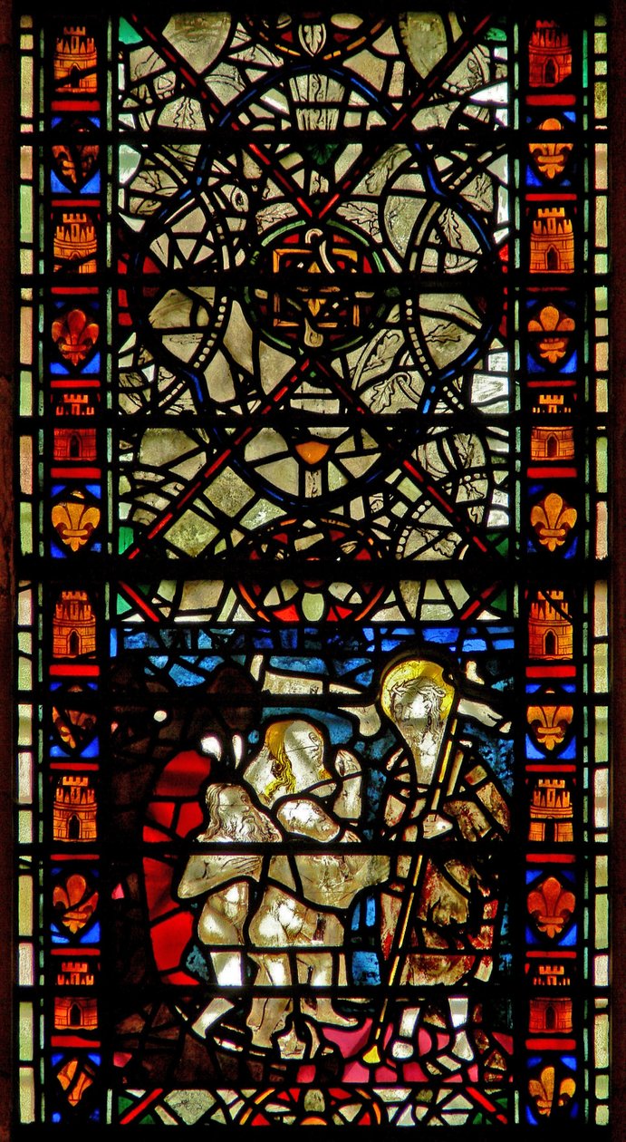 Okno w58 zobrazující Harrowing of hell od English School